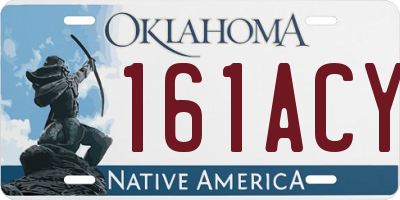 OK license plate 161ACY