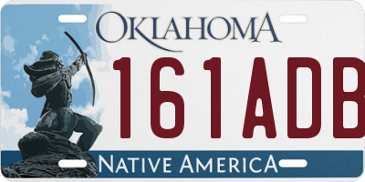 OK license plate 161ADB