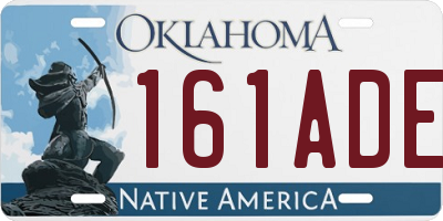 OK license plate 161ADE