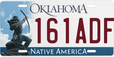OK license plate 161ADF