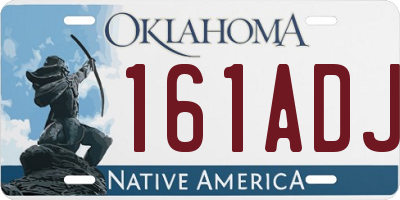 OK license plate 161ADJ