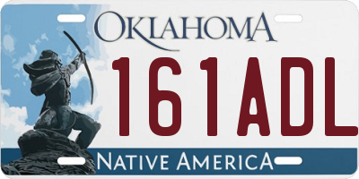 OK license plate 161ADL
