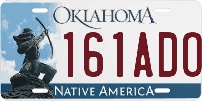 OK license plate 161ADO