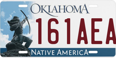 OK license plate 161AEA