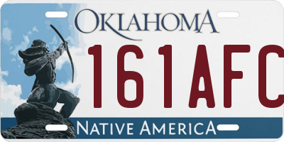 OK license plate 161AFC