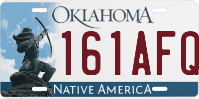 OK license plate 161AFQ