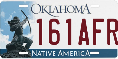 OK license plate 161AFR
