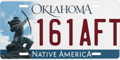 OK license plate 161AFT