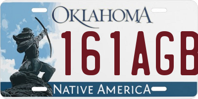 OK license plate 161AGB