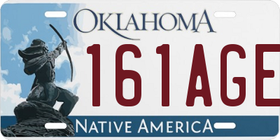 OK license plate 161AGE