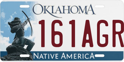 OK license plate 161AGR
