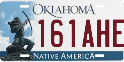 OK license plate 161AHE