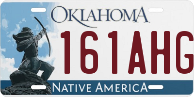 OK license plate 161AHG