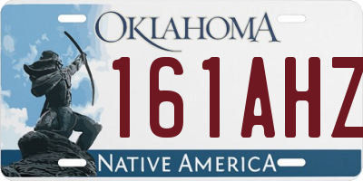 OK license plate 161AHZ