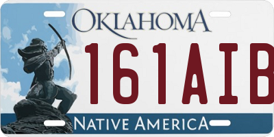 OK license plate 161AIB