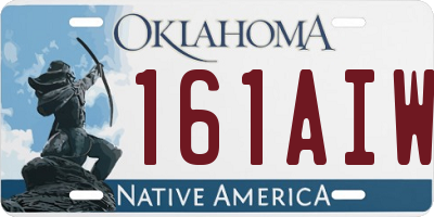 OK license plate 161AIW