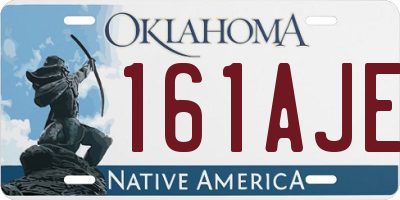 OK license plate 161AJE