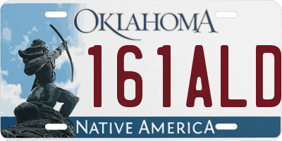 OK license plate 161ALD