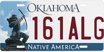 OK license plate 161ALG