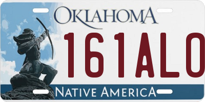 OK license plate 161ALO