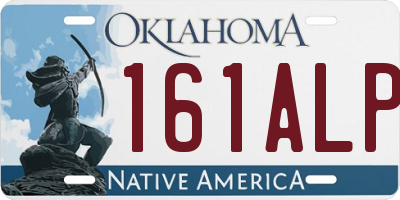 OK license plate 161ALP