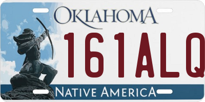 OK license plate 161ALQ