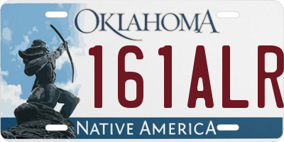 OK license plate 161ALR