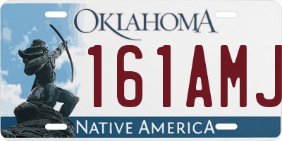 OK license plate 161AMJ
