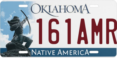 OK license plate 161AMR