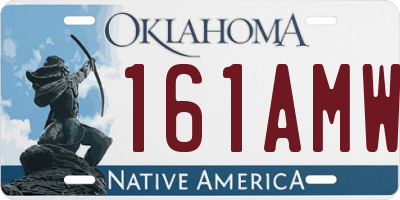 OK license plate 161AMW
