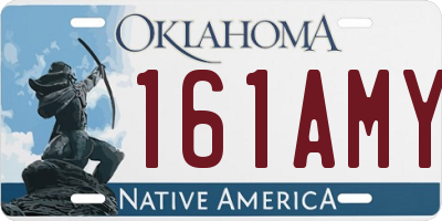 OK license plate 161AMY