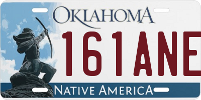 OK license plate 161ANE