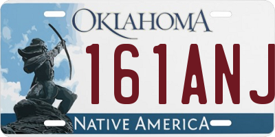 OK license plate 161ANJ