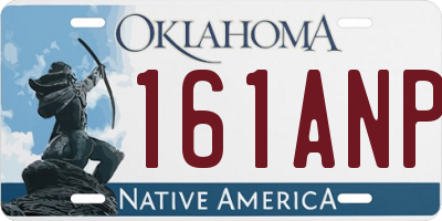 OK license plate 161ANP