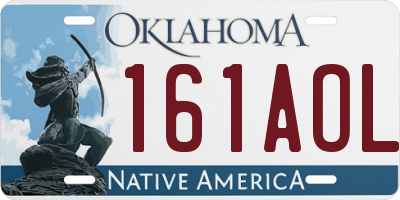 OK license plate 161AOL