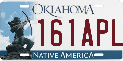 OK license plate 161APL
