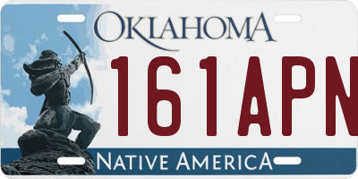 OK license plate 161APN