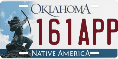 OK license plate 161APP
