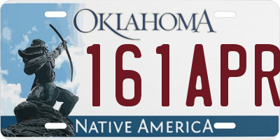 OK license plate 161APR
