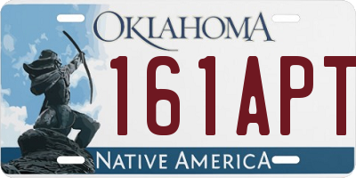 OK license plate 161APT