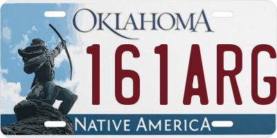 OK license plate 161ARG
