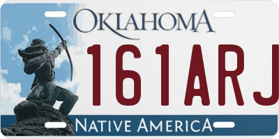 OK license plate 161ARJ