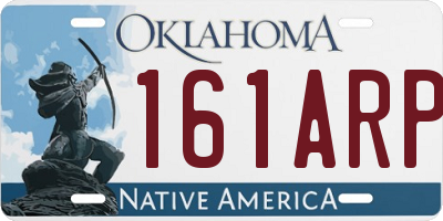 OK license plate 161ARP