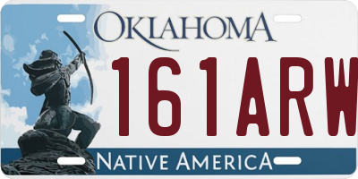 OK license plate 161ARW