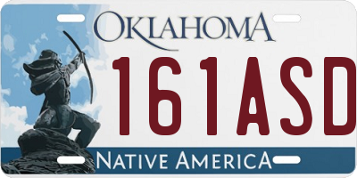 OK license plate 161ASD