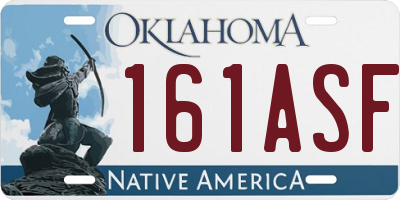 OK license plate 161ASF