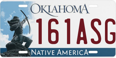OK license plate 161ASG