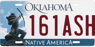 OK license plate 161ASH