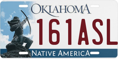 OK license plate 161ASL
