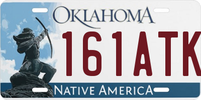 OK license plate 161ATK